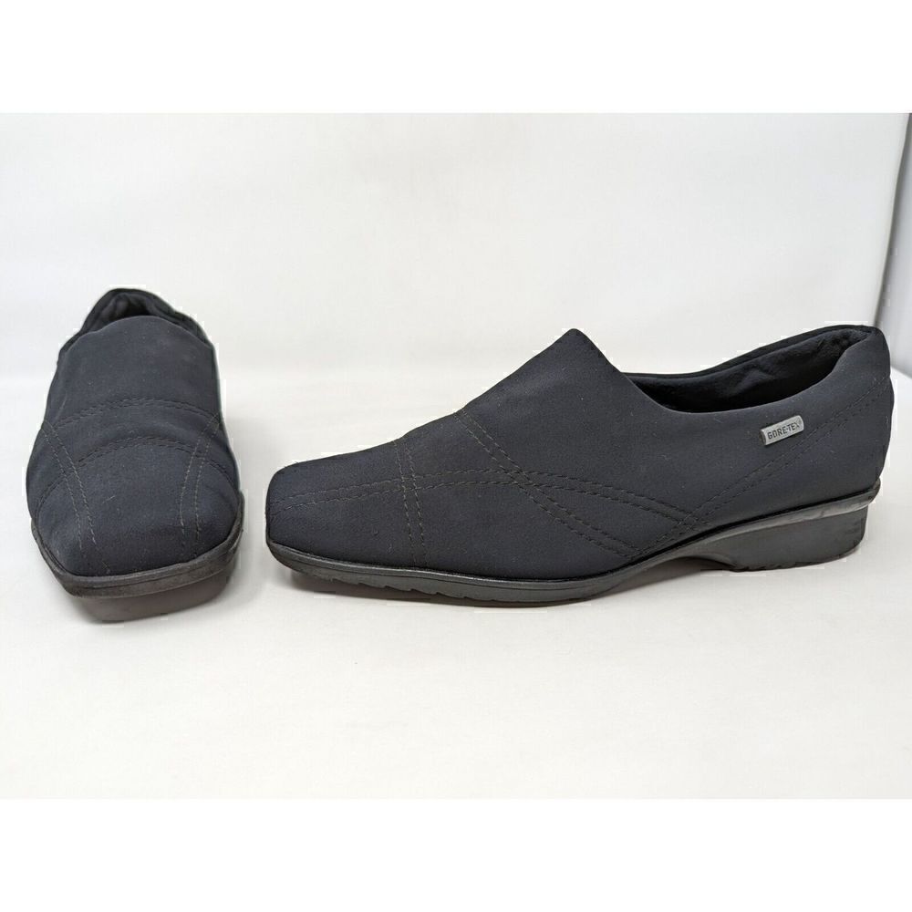 ARA PAM LUFTPOLSTER GORE-TEX BLACK FABRIC SLIP ON RAIN SHOES WOMENS US 7.5 UK 5